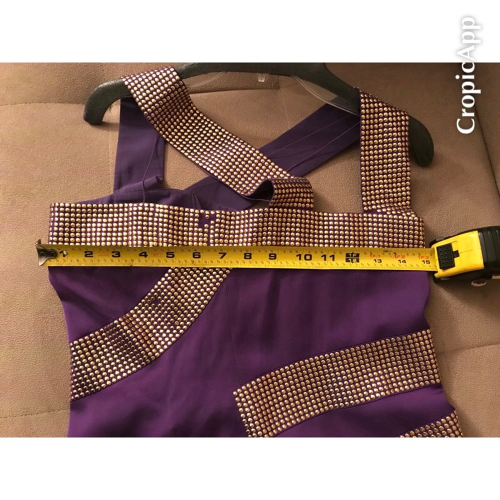 Robert Rodriguez purple and gold dress size 2 - Picture 6 of 6